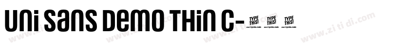 uni sans demo thin c字体转换